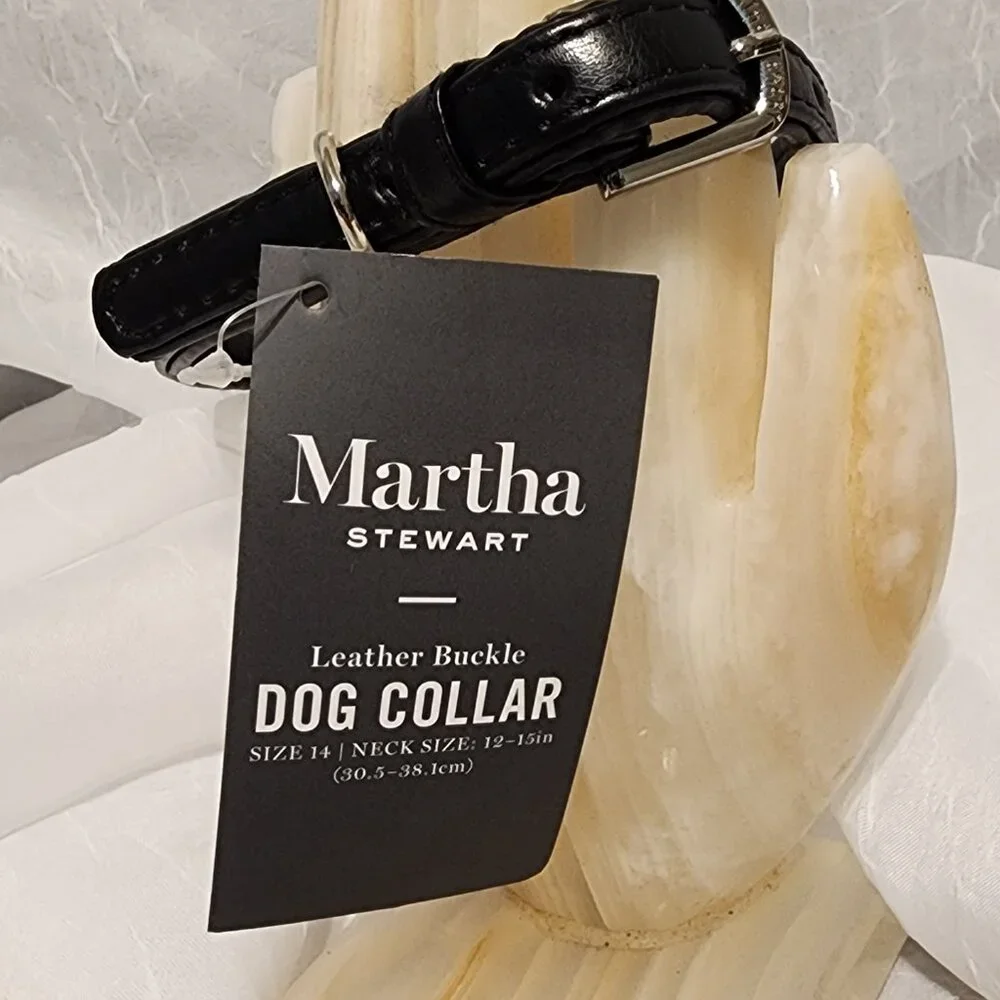Leather Dog Collar - Size 14 - Martha Stewart